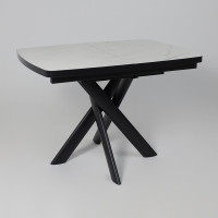 Стол раздвижной LEONEL-110 110(145)*85 кварцит-HPL/черный в Минске Стол раздвижной LEONEL-110 110(145)*85 кварцит-HPL/черный в Минске