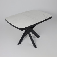 Стол раздвижной LEONEL-110 110(145)*85 кварцит-HPL/черный в Минске Стол раздвижной LEONEL-110 110(145)*85 кварцит-HPL/черный в Минске