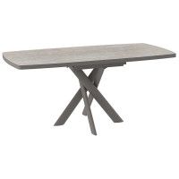 Стол раздвижной LEONEL-130 130(165)*85 бежевый камень-HPL/капучино в Минске