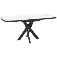 Стол раздвижной LEONEL-130 130(165)*85 CALAKATTA ST CER/черный в Минске