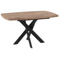 Стол раздвижной LEONEL-130 130(165)*85 дуб веллингтон/черный