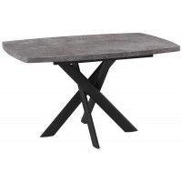 Стол раздвижной LEONEL-130 130(165)*85 дымчатая керамика/черный