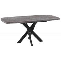 Стол раздвижной LEONEL-130 130(165)*85 дымчатая керамика/черный в Минске