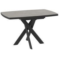 Стол раздвижной LEONEL-130 130(165)*85 INDIGO GREY ST CER/черный