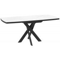 Стол раздвижной LEONEL-130 130(165)*85 кварцит-HPL/черный в Минске Стол раздвижной LEONEL-130 130(165)*85 кварцит-HPL/черный в Минске