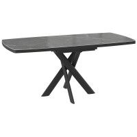 Стол раздвижной LEONEL-130 130(165)*85 STONE BLACK ST CER/черный в Минске Стол раздвижной LEONEL-130 130(165)*85 STONE BLACK ST CER/черный в Минске