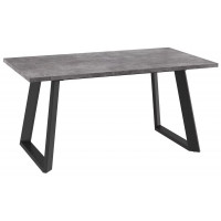 Стол раздвижной LOFT LUX-160 160(205)*90 дымчатая керамика/черный