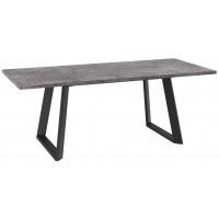 Стол раздвижной LOFT LUX-160 160(205)*90 дымчатая керамика/черный в Минске Стол раздвижной LOFT LUX-160 160(205)*90 дымчатая керамика/черный в Минске