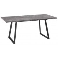 Стол раздвижной LOFT-140 140(180)*85 дымчатая керамика/черный в Минске