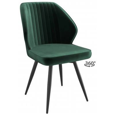 Стул поворотный Michael-R1 360 d13 dark green lux/черный купить в Минске