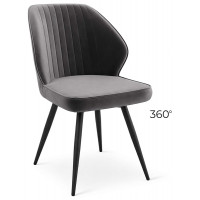 Стул поворотный Michael-R1 360 d10 hematite lux/черный