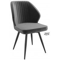 Стул поворотный Michael-R1 360 d10 hematite lux/черный