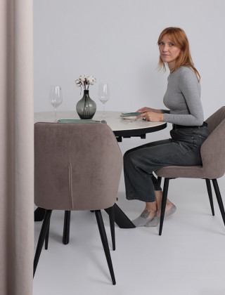 Стул поворотный Michael-R1 360 b05 latte lux/черный купить в Минске