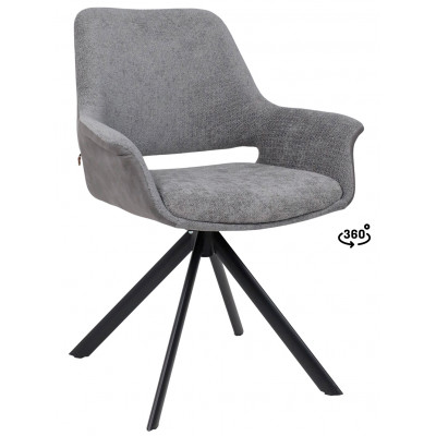 Стул поворотный OFFY-R 360 g22 GRAPHITE шенилл LUX - Graphite замша LUX/черный купить в Минске