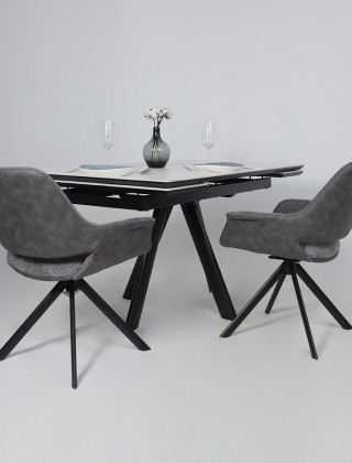 Стул поворотный OFFY-R 360 g22 GRAPHITE шенилл LUX - Graphite замша LUX/черный купить в Минске