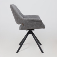 Стул поворотный OFFY-R 360 g22 GRAPHITE шенилл LUX - Graphite замша LUX/черный купить в Минске Стул поворотный OFFY-R 360 g22 GRAPHITE шенилл LUX - Graphite замша LUX/черный купить в Минске