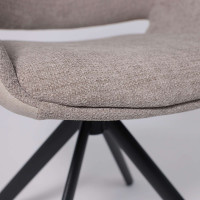 Стул поворотный OFFY-R 360 g05 GREY BEIGE шенилл LUX - Milk замша LUX/черный купить в Минске