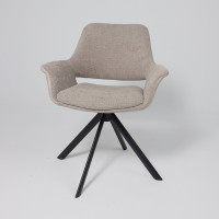 Стул поворотный OFFY-R 360 g05 GREY BEIGE шенилл LUX - Milk замша LUX/черный купить в Минске