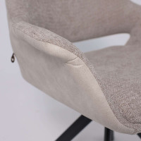 Стул поворотный OFFY-R 360 g05 GREY BEIGE шенилл LUX - Milk замша LUX/черный купить в Минске