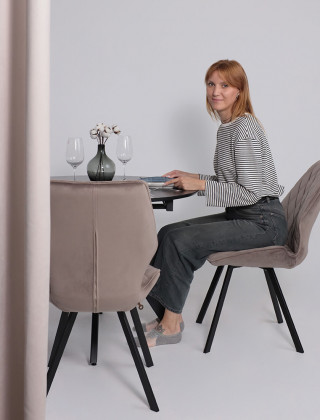 Стул поворотный Rafael M d05 CAPPUCCINO LUX/черный купить в Минске