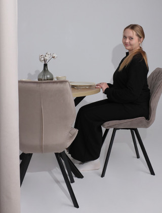Стул поворотный Rafael M d05 CAPPUCCINO LUX/черный купить в Минске