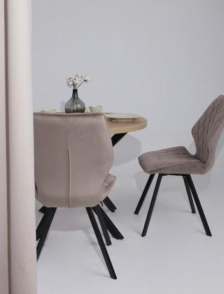 Стул поворотный Rafael M d05 CAPPUCCINO LUX/черный купить в Минске