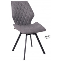 Стул поворотный Rafael M-R 360 k10 антрацит замша lux/черный