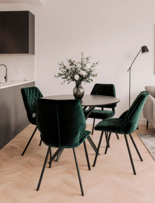 Стул поворотный Rafael M-R 360 d13 DARK GREEN LUX/черный купить в Минске