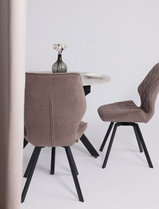 Стул поворотный Rafael M-R 360 b05 latte lux/черный купить в Минске