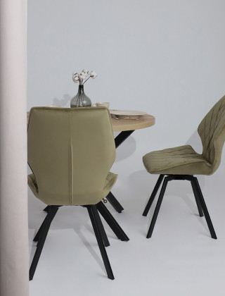 Стул поворотный Rafael M-R 360 d12 OLIVE LUX/черный купить в Минске