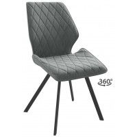 Стул поворотный Rafael-R k10 антрацит замша lux/черный