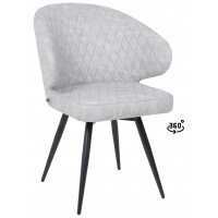 Стул поворотный Rob-R1 k08 графит замша lux/черный