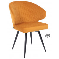 Стул поворотный Rob-R1 d16 ochre lux/черный