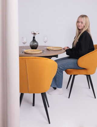 Стул поворотный Rob-R1 d16 ochre lux/черный купить в Минске