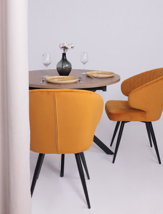 Стул поворотный Rob-R1 d16 ochre lux/черный купить в Минске