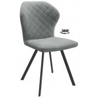 Стул поворотный Robby D-R 360 k10 антрацит замша lux/черный