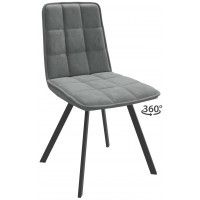 Стул поворотный Rom D-R 360 k10 антрацит замша LUX/черный