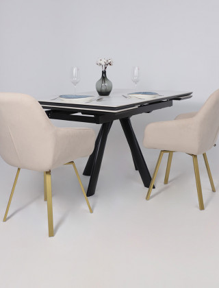 Стул поворотный Romeo 360 b03 CREAM LUX/золото купить в Минске