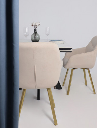 Стул поворотный Romeo Smile 360 b03 cream lux/золото купить в Минске