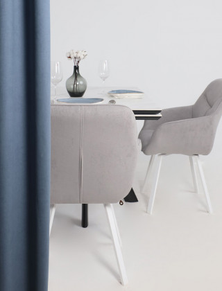 Стул поворотный Romeo Smile 360 b22 grey lux/белый купить в Минске