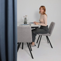 Стул Rommy b22 grey lux/черный купить в Минске