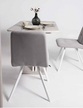 Стул Rommy b20  silver lux/белый