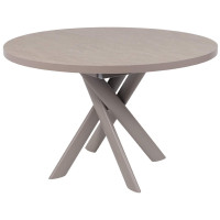 Стол раздвижной RONALDO-120 120(160) бежевый камень-HPL/капучино