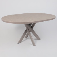 Стол раздвижной RONALDO-120 120(160) бежевый камень-HPL/капучино купить в Минске Стол раздвижной RONALDO-120 120(160) бежевый камень-HPL/капучино купить в Минске