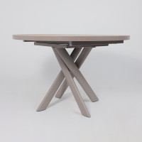 Стол раздвижной RONALDO-120 120(160) бежевый камень-HPL/капучино купить в Минске Стол раздвижной RONALDO-120 120(160) бежевый камень-HPL/капучино купить в Минске