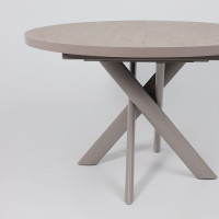 Стол раздвижной RONALDO-120 120(160) бежевый камень-HPL/капучино купить в Минске Стол раздвижной RONALDO-120 120(160) бежевый камень-HPL/капучино купить в Минске