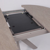 Стол раздвижной RONALDO-120 120(160) бежевый камень-HPL/капучино купить в Минске Стол раздвижной RONALDO-120 120(160) бежевый камень-HPL/капучино купить в Минске