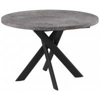 Стол раздвижной RONALDO-120 120(160) дымчатая керамика/черный