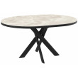 Стол раздвижной RONALDO-120 120(160) ONYX PREMIUM CER/черный купить в Минске