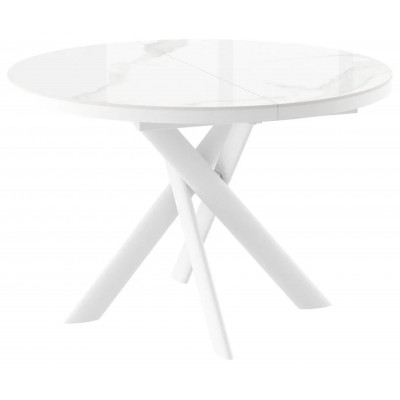 Стол раздвижной RONALDO-120 120(160) PATAGONOA BIANCO GLOSS PREMIUM CER/белый купить в Минске